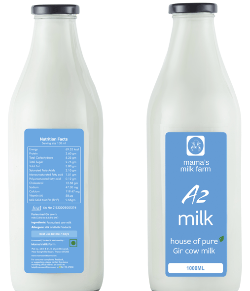A2 Pure Gir Cow Milk 1000 ml